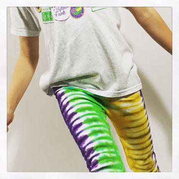 "Mardi Gras Tie-Dye" Ladies Leggings