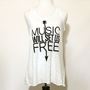 Music Will Set Us Free Women's Flowy Racerback Tank Top