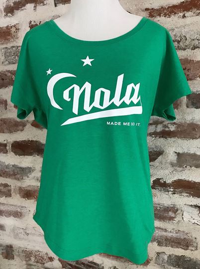 "NOLA Made Me Do It" Ladies Tri-Blend Dolman Tee