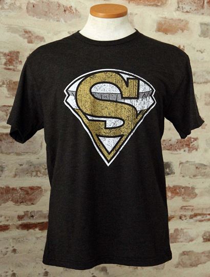 "SuperDome" Unisex Tri-Blend Black Crew Neck Tee