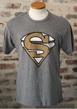 "SuperDome" Unisex Tri-Blend Gray Crew Neck Tee