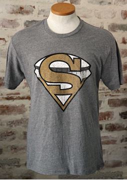 "SuperDome" Unisex Tri-Blend Gray Crew Neck Tee