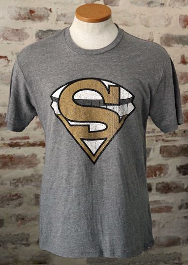 "SuperDome" Unisex Tri-Blend Gray Crew Neck Tee