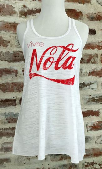 "Vivre NOLA" Women's Flowy Racerback Tank Top