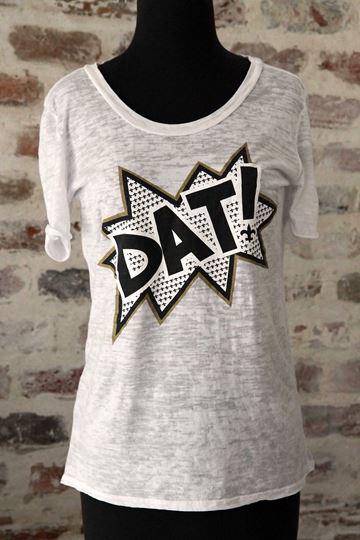 DAT! Wide U Neck Burnout Tee