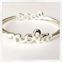 "NOLA - LOVE" Gold Plated Bangle Bracelet