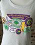 Mardi Gras Badges Ladies Tri-blend Scoop Neck Tee