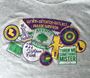 Mardi Gras Badges Ladies Tri-blend Scoop Neck Tee