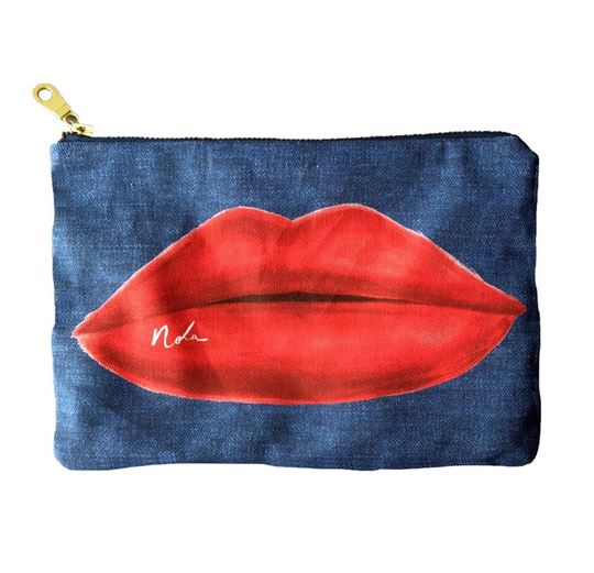 Kiss Me NOLA Printed Canvas Pouch