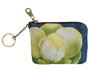 Spring Magnolia Floral Printed Canvas Keychain Pouch