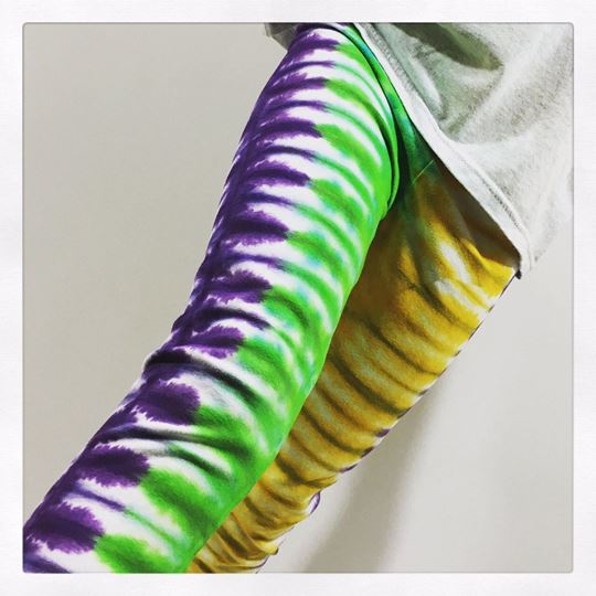 "Mardi Gras Tie-Dye" Kids Leggings