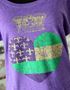 Mardi Gras Heart & Crown Ladies Tri-Blend Dolman Tee