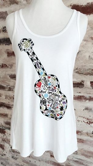 "FEST GUITAR" Women's Flowy Racerback Tank Top