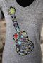 FEST Guitar Heather Gray Ladies Tri-blend Scoop Neck Tee 