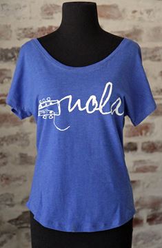 NOLA Strings Ladies' Vintage Royal Tri-Blend Dolman Tee