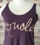 NOLA Strings Vintage Purple Ladies Tri-blend Racerback Tank