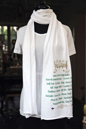 Mardi Gras Crown and Sayings Scarf 