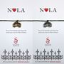 "NOLA Love", New Orleans Streetcar Dark Green String Bracelet 
