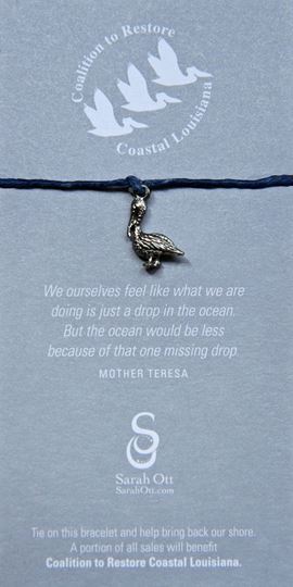 Pelican Royal Blue Linen String Bracelet
