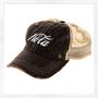 Vintage Black Cotton Brown Tint Trucker's Hat