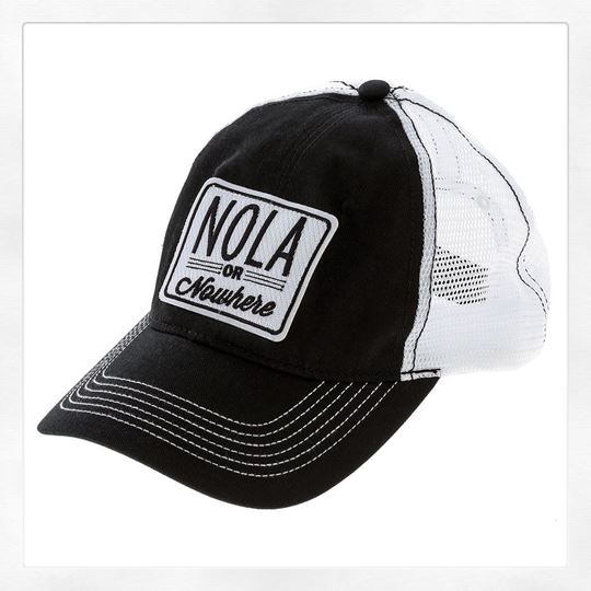 NOLA or Nowhere Black Cotton Twil Hat