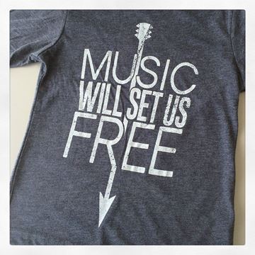 Music Will Set Us Free Kid's Short Sleeve Tee