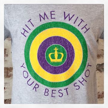 Hit Me With Your Best Shot Heather Gray Kid's Short Sleeve Tee