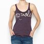 NOLA Strings Vintage Purple Ladies Tri-blend Racerback Tank