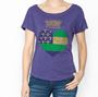 Mardi Gras Heart & Crown Ladies Tri-Blend Dolman Tee