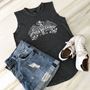 NOLA Pelican Ladies Garment Dyed Slub Sleeveless T-Shirt