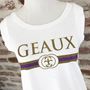 Picture of Geaux Purple & Gold White