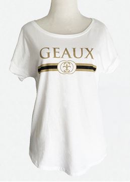 Picture of Geaux Black & Gold White Dolman