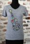 FEST Guitar Heather Gray Ladies Tri-blend Scoop Neck Tee