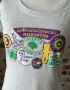 Mardi Gras Badges Ladies Tri-blend Scoop Neck Tee