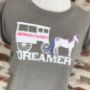 "Dreamer" Ladies' Flowy Muscle Tee with Rolled Cuff