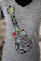 FEST Guitar Heather Gray Ladies Tri-blend Scoop Neck Tee 