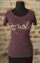 NOLA Strings Vintage Purple Ladies Tri-blend Scoop Neck Tee