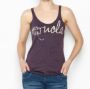 NOLA Strings Vintage Purple Ladies Tri-blend Racerback Tank